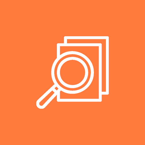estate planning documents icon with orange background